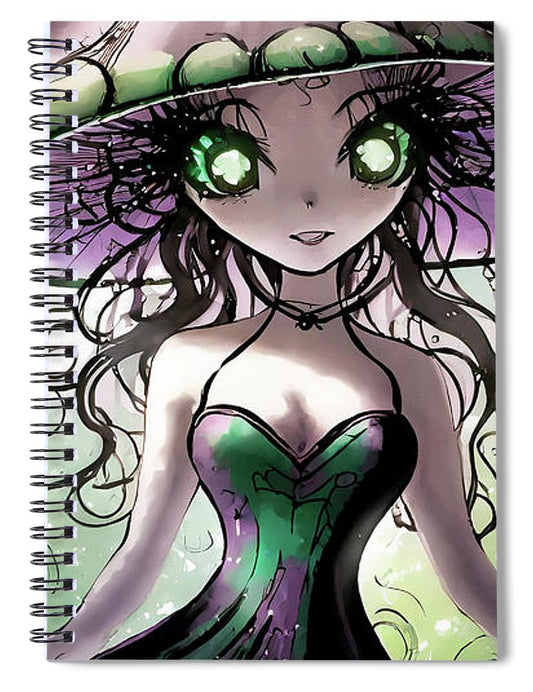 Creepy Mushroom Girl  Fantasy - Spiral Notebook