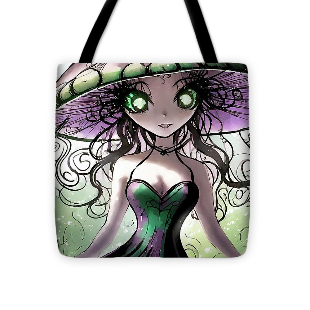 Creepy Mushroom Girl  Fantasy - Tote Bag