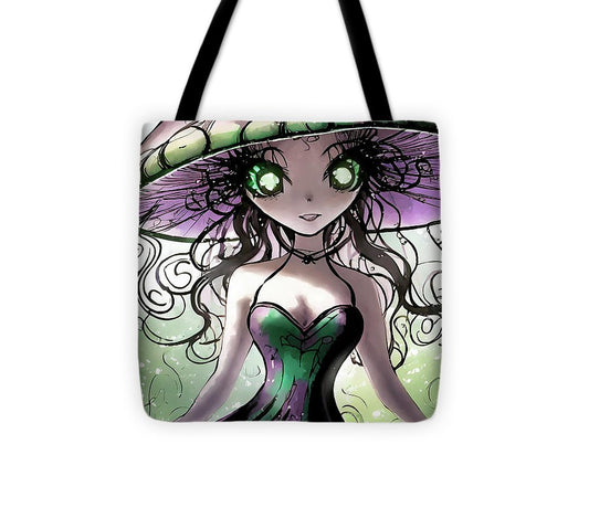 Creepy Mushroom Girl  Fantasy - Tote Bag