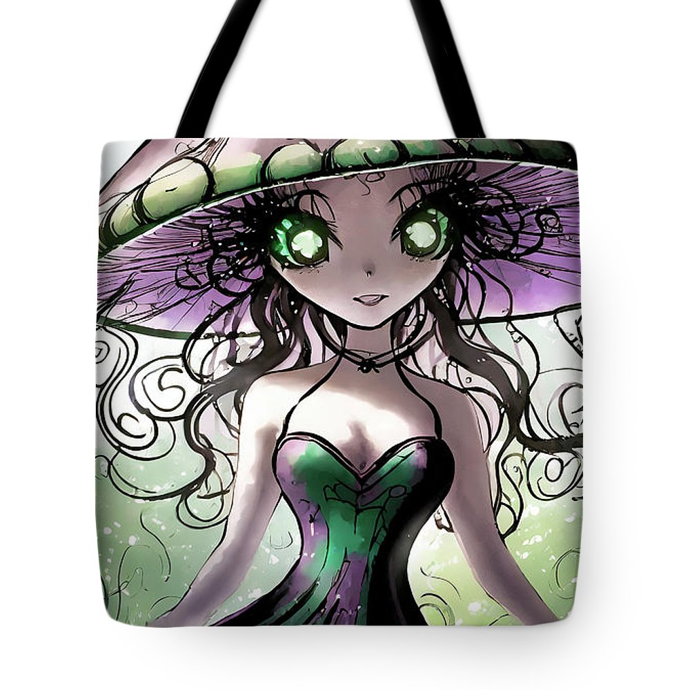 Creepy Mushroom Girl  Fantasy - Tote Bag