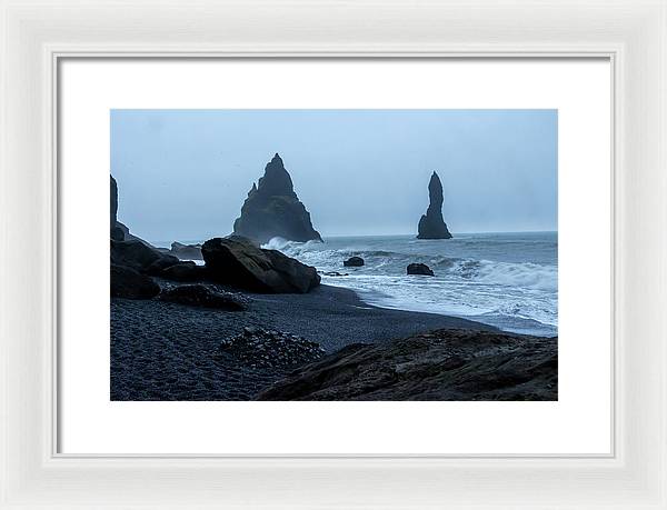 Iceland Black Sand Beach - Framed Print