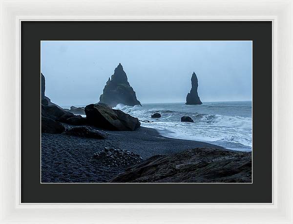 Iceland Black Sand Beach - Framed Print