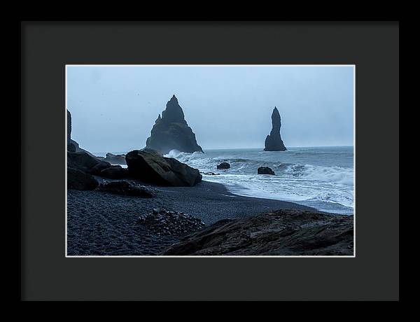 Iceland Black Sand Beach - Framed Print