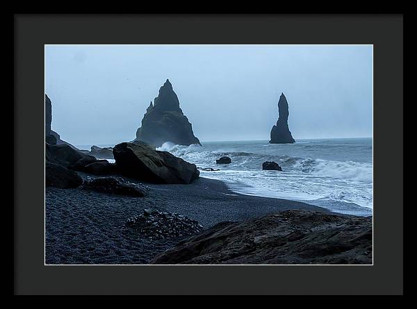 Iceland Black Sand Beach - Framed Print