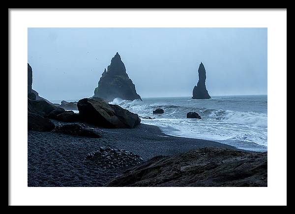 Iceland Black Sand Beach - Framed Print