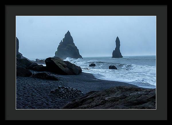 Iceland Black Sand Beach - Framed Print