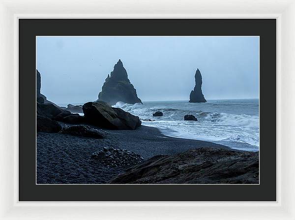 Iceland Black Sand Beach - Framed Print