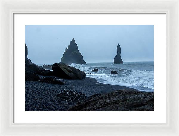 Iceland Black Sand Beach - Framed Print