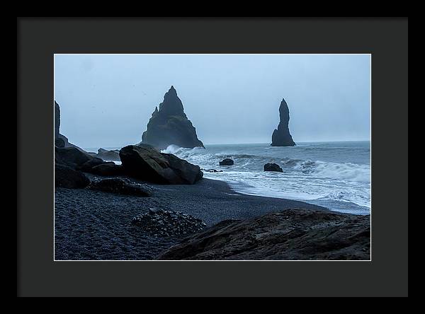 Iceland Black Sand Beach - Framed Print