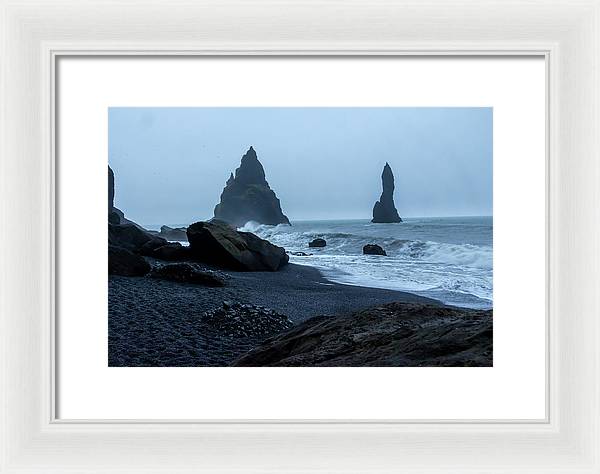 Iceland Black Sand Beach - Framed Print