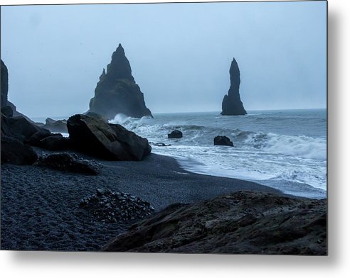 Iceland Black Sand Beach - Metal Print