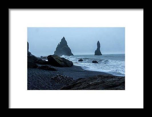 Iceland Black Sand Beach - Framed Print