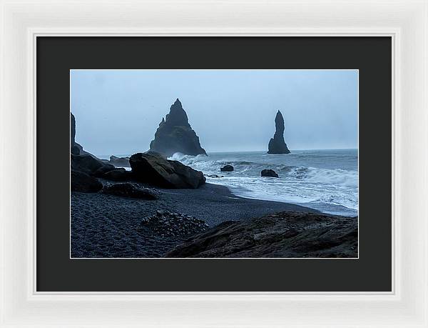 Iceland Black Sand Beach - Framed Print