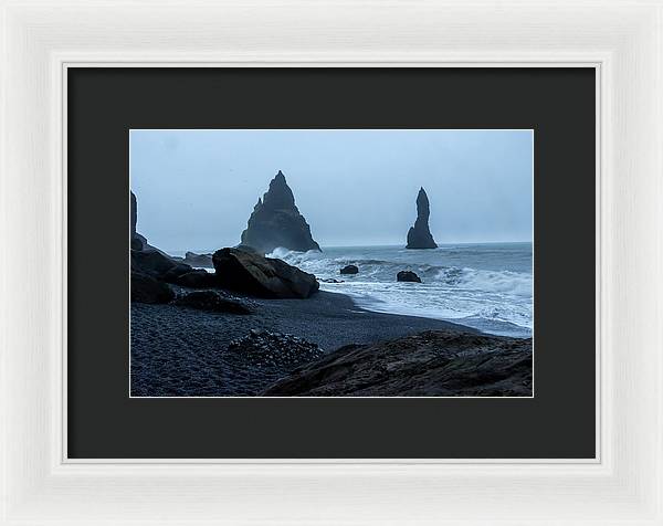 Iceland Black Sand Beach - Framed Print