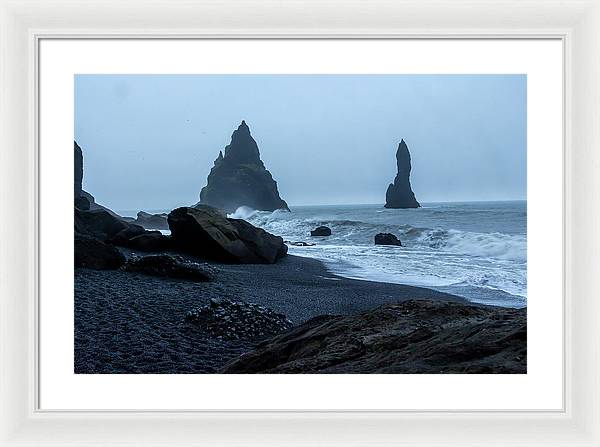 Iceland Black Sand Beach - Framed Print