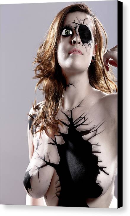 Porcelain Body Paint Doll - Canvas Print