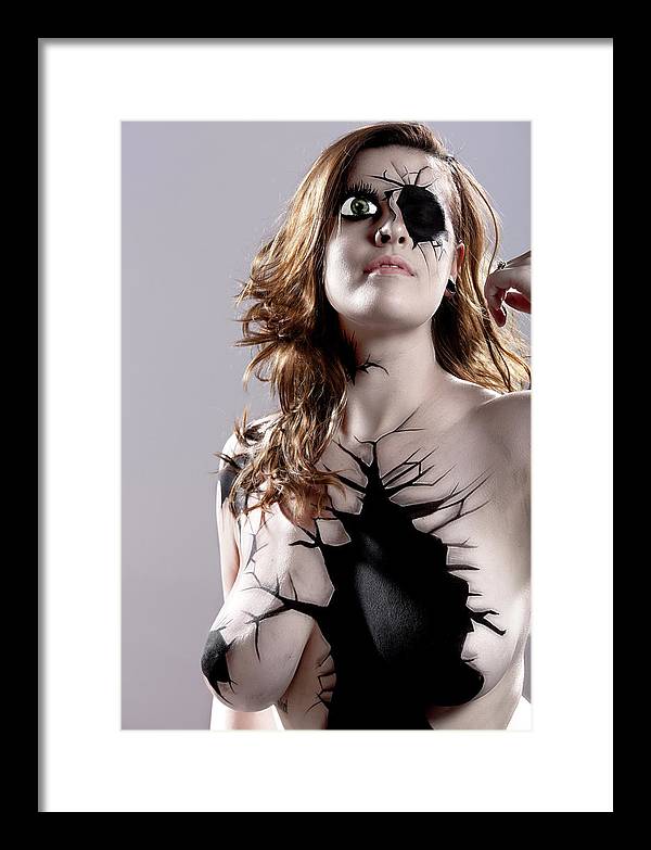 Porcelain Body Paint Doll - Framed Print