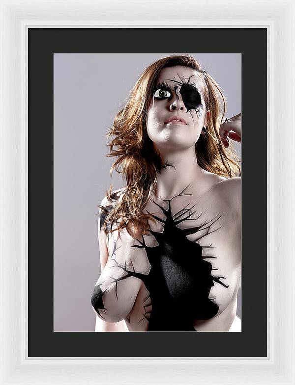 Porcelain Body Paint Doll - Framed Print