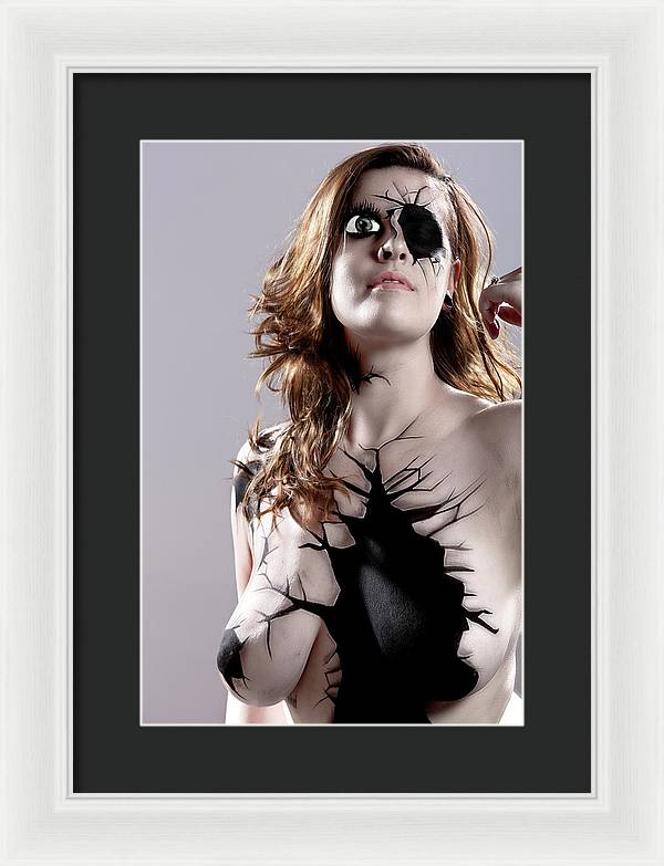 Porcelain Body Paint Doll - Framed Print