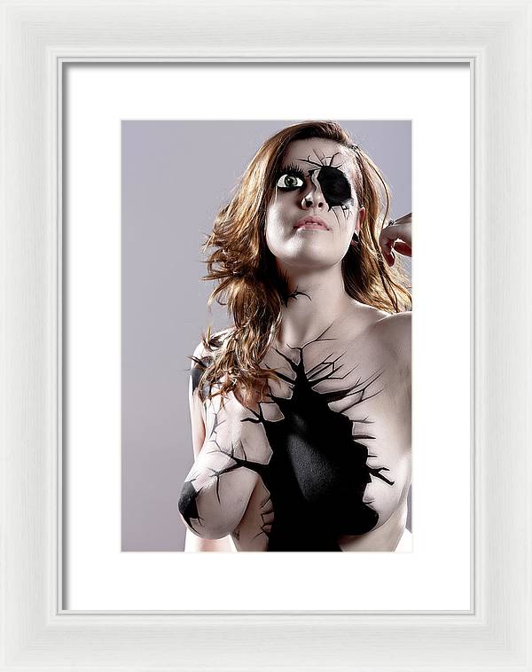 Porcelain Body Paint Doll - Framed Print