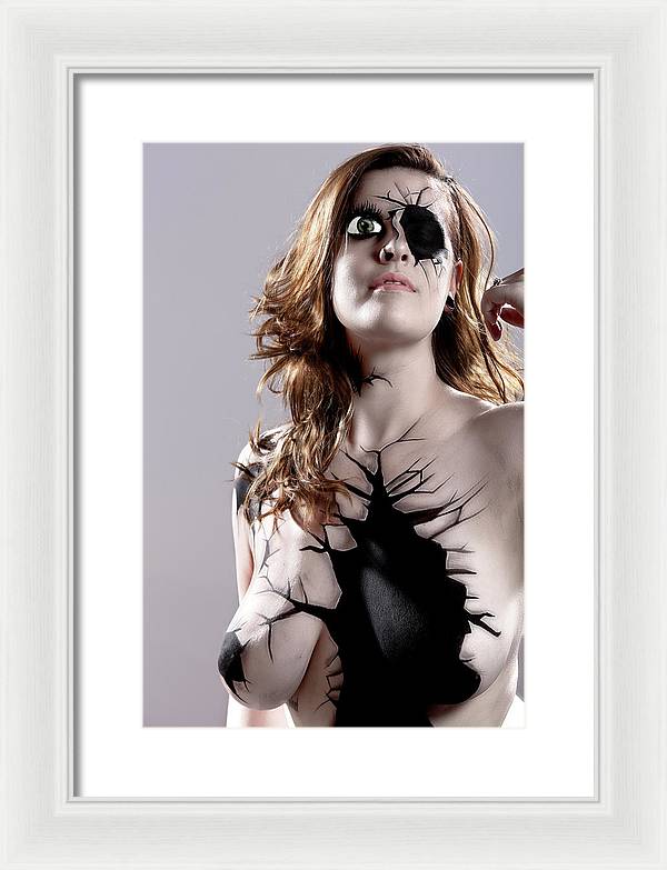 Porcelain Body Paint Doll - Framed Print