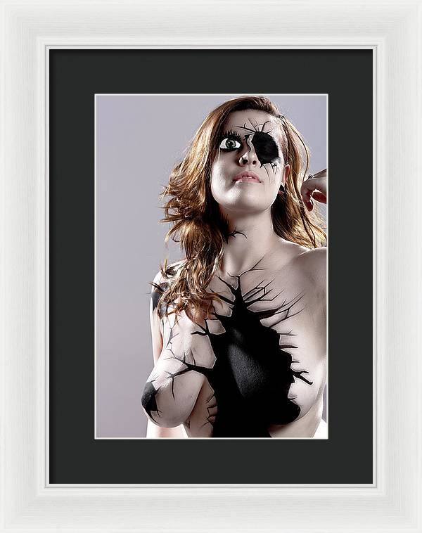 Porcelain Body Paint Doll - Framed Print