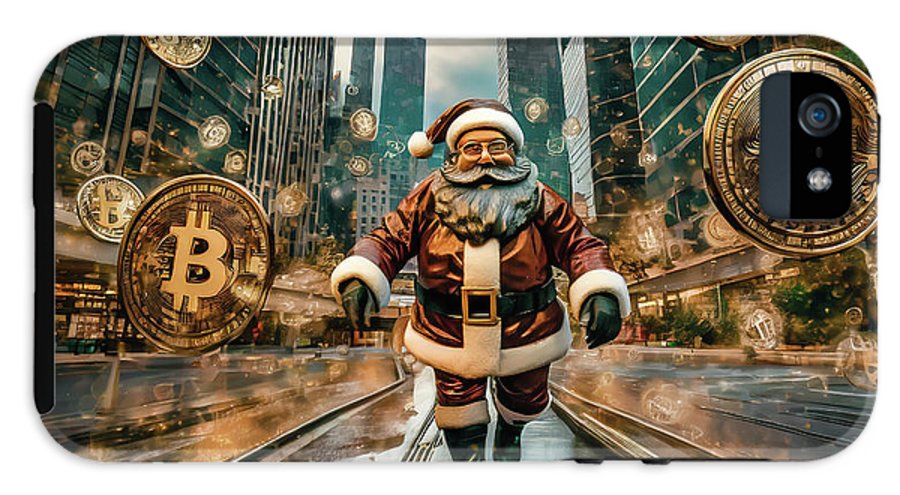 Santa in a Crypto World - Phone Case