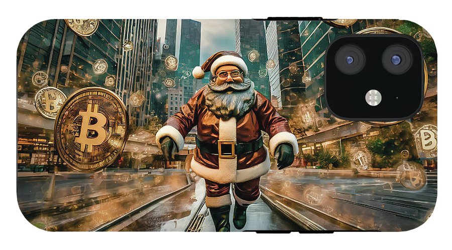 Santa in a Crypto World - Phone Case