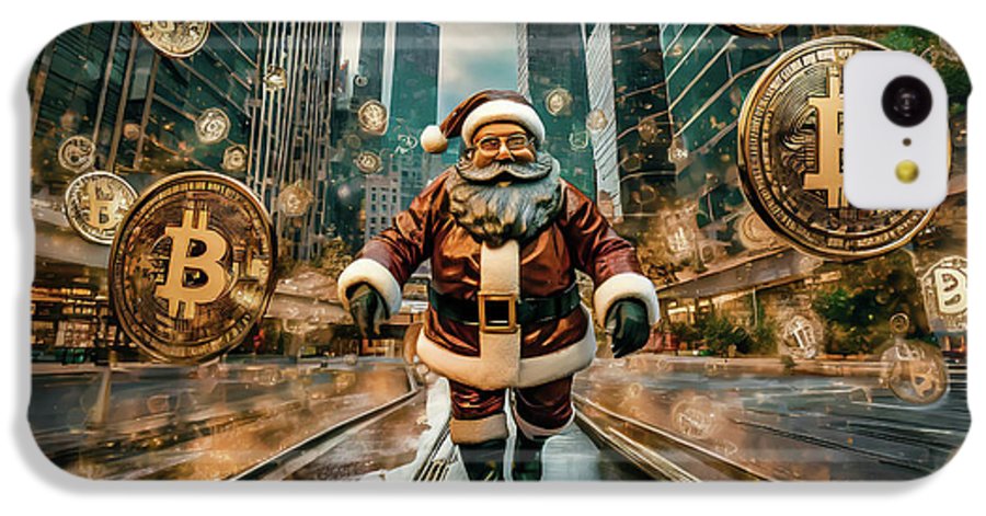 Santa in a Crypto World - Phone Case