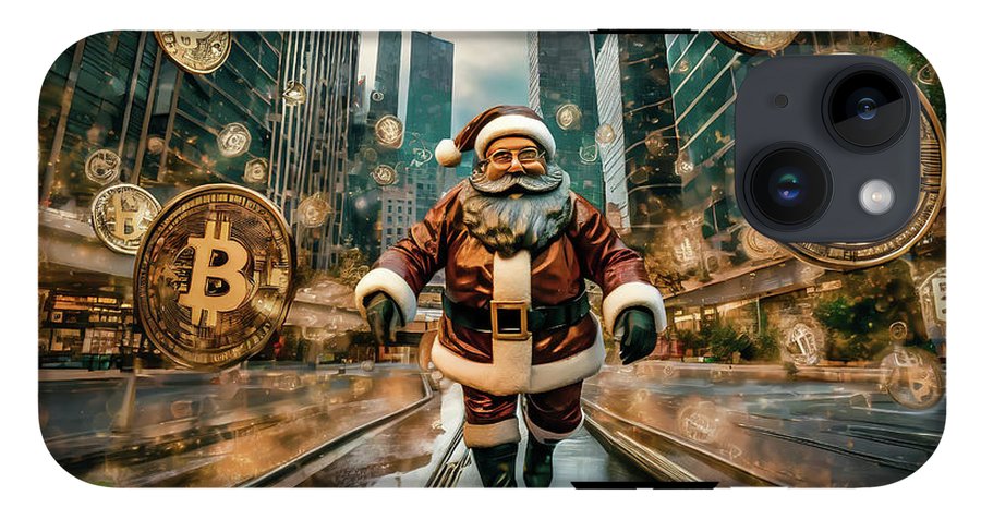 Santa in a Crypto World - Phone Case