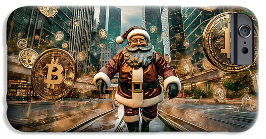 Santa in a Crypto World - Phone Case