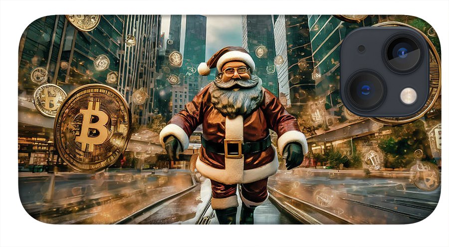 Santa in a Crypto World - Phone Case