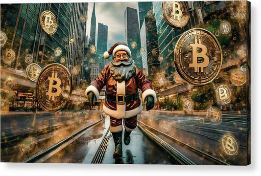 Santa in a Crypto World - Acrylic Print