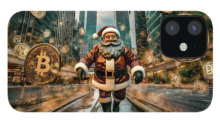 Santa in a Crypto World - Phone Case