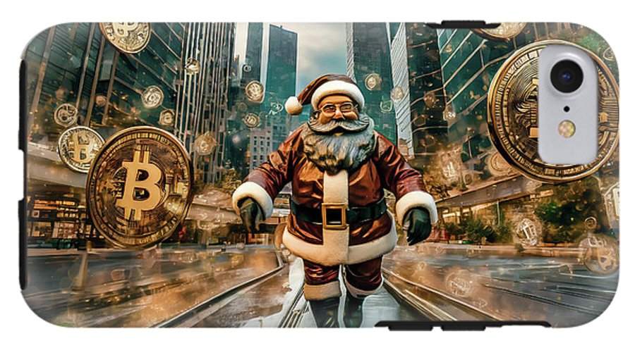 Santa in a Crypto World - Phone Case