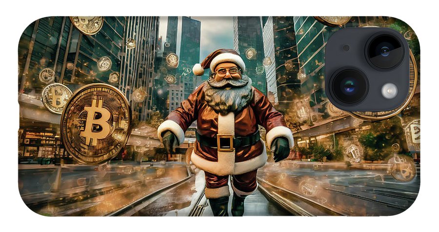 Santa in a Crypto World - Phone Case