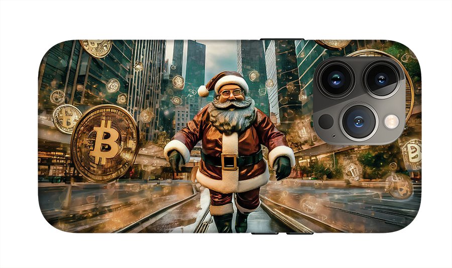 Santa in a Crypto World - Phone Case