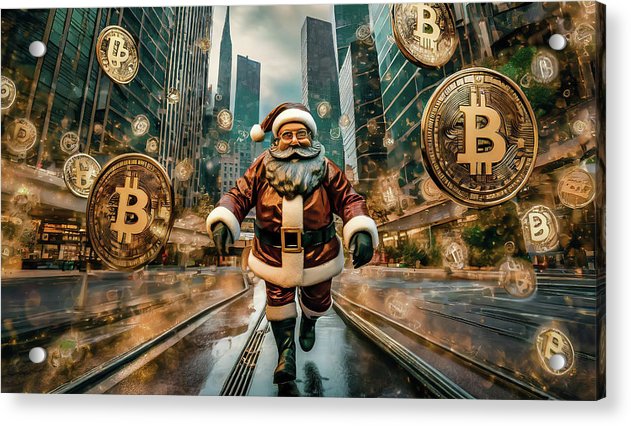 Santa in a Crypto World - Acrylic Print