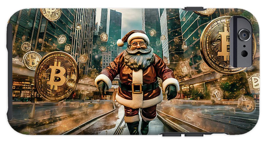 Santa in a Crypto World - Phone Case