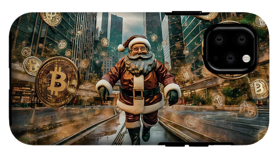 Santa in a Crypto World - Phone Case