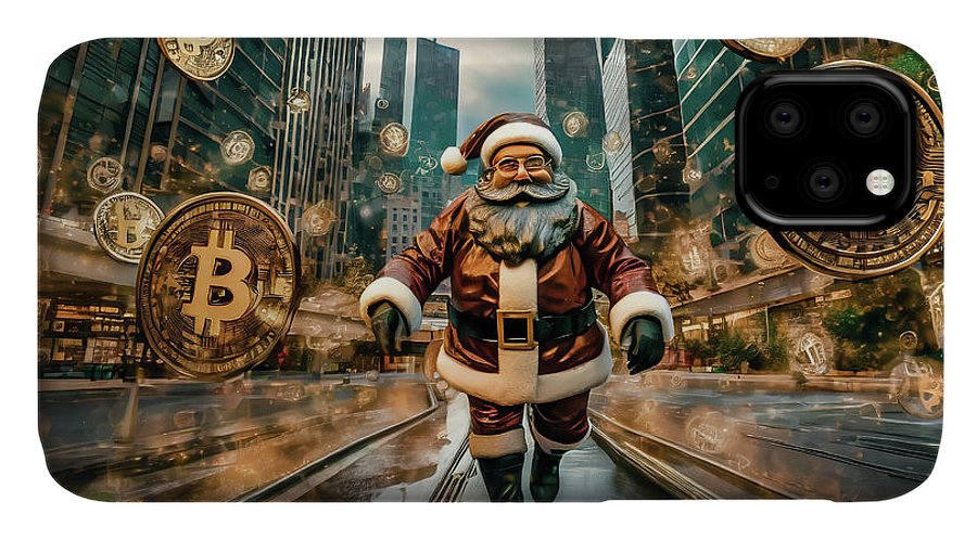 Santa in a Crypto World - Phone Case