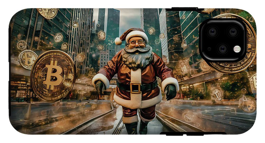 Santa in a Crypto World - Phone Case