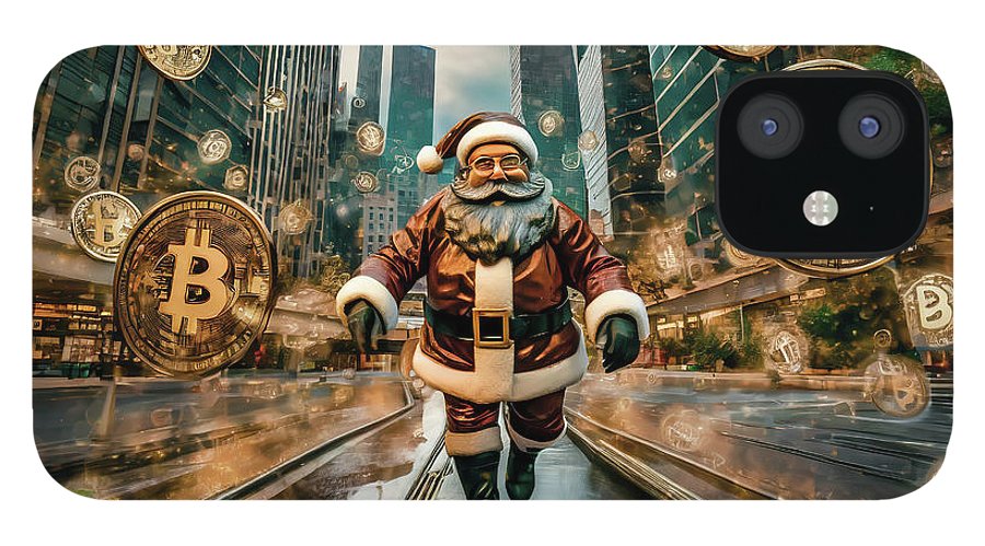 Santa in a Crypto World - Phone Case