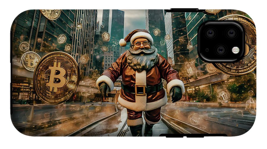 Santa in a Crypto World - Phone Case