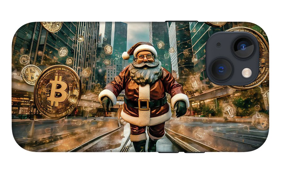 Santa in a Crypto World - Phone Case