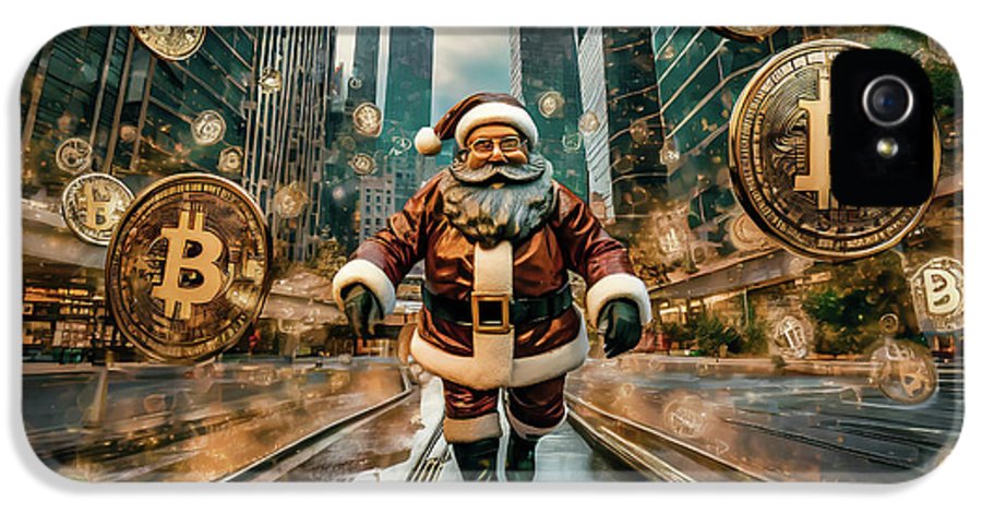 Santa in a Crypto World - Phone Case