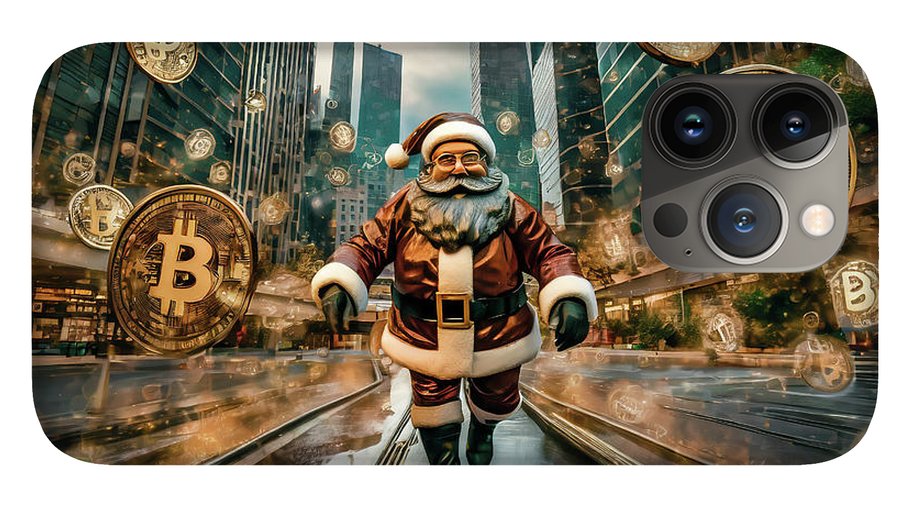 Santa in a Crypto World - Phone Case