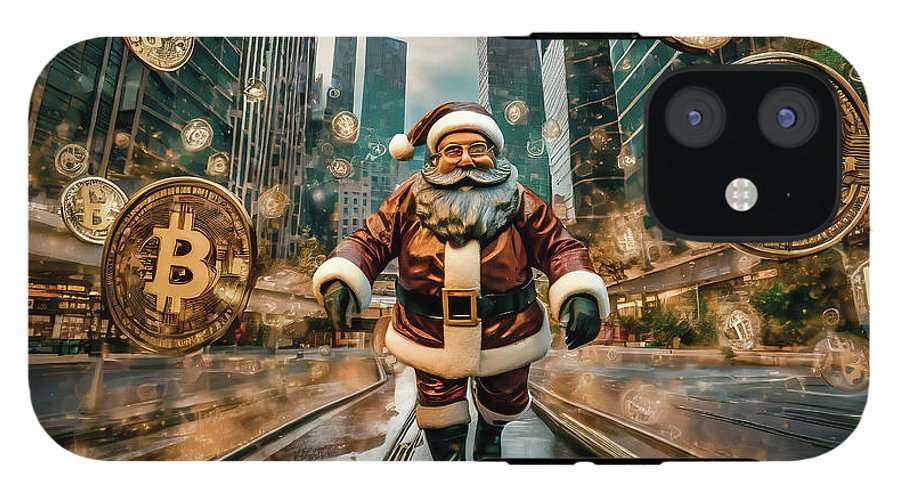 Santa in a Crypto World - Phone Case