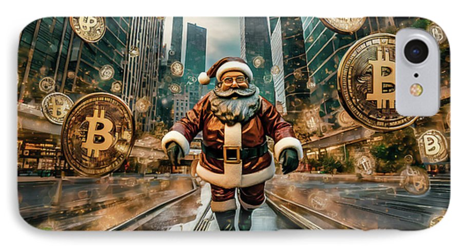 Santa in a Crypto World - Phone Case