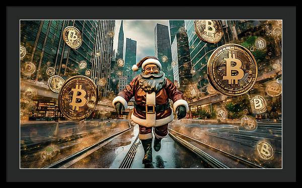 Santa in a Crypto World - Framed Print